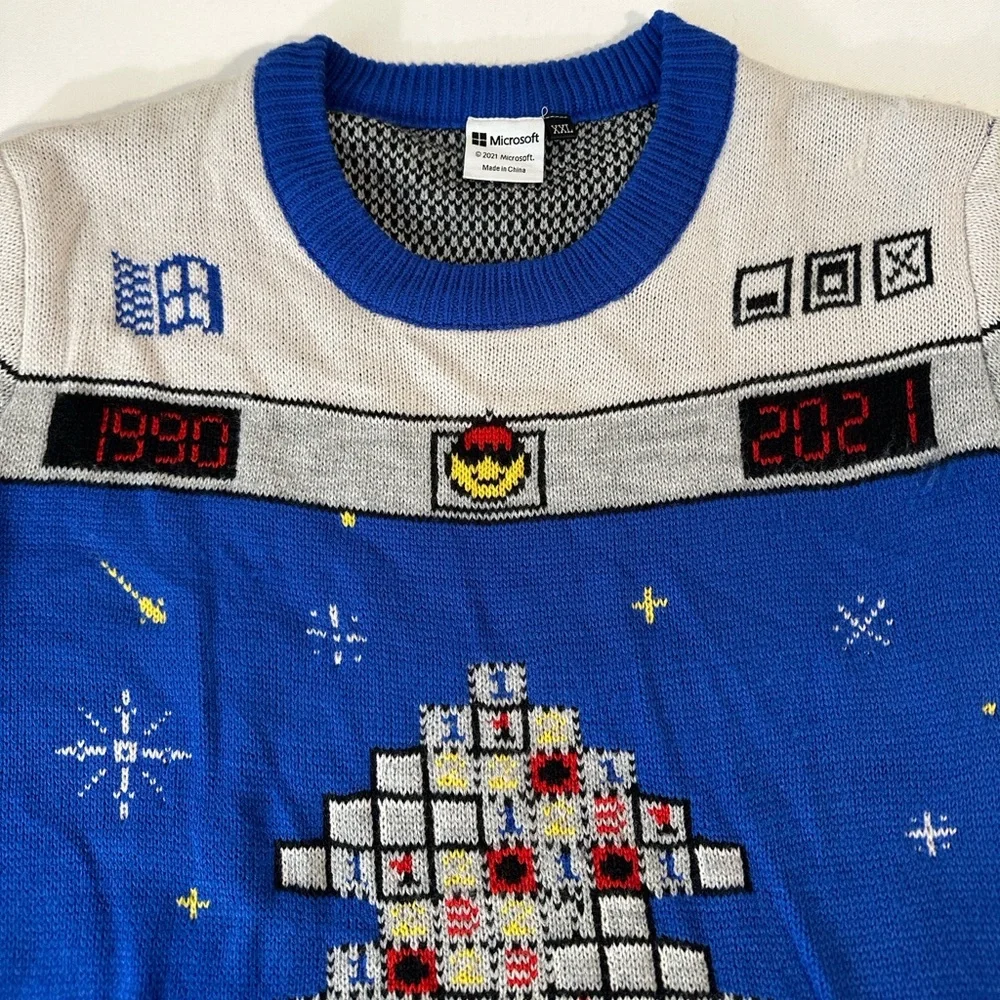 MICROSOFT RETRO MINESWEEPER CHRISTMAS SWEATER